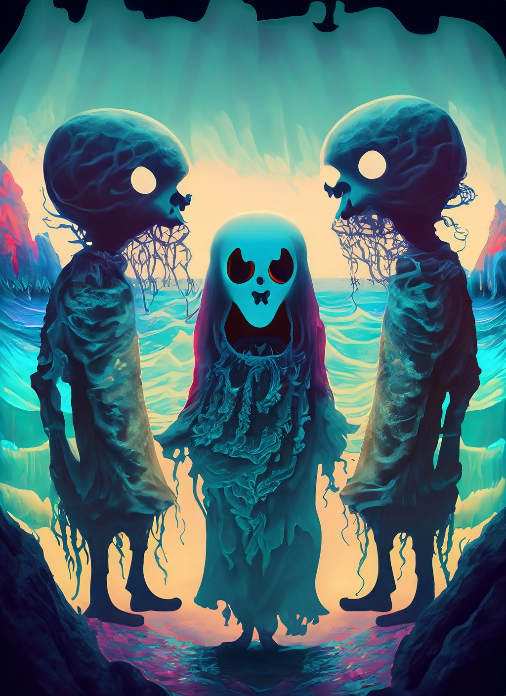 Firefly かわいい　怪しい　3匹の幽霊　海　沖縄　アール・ヌーヴォー　昼 55687